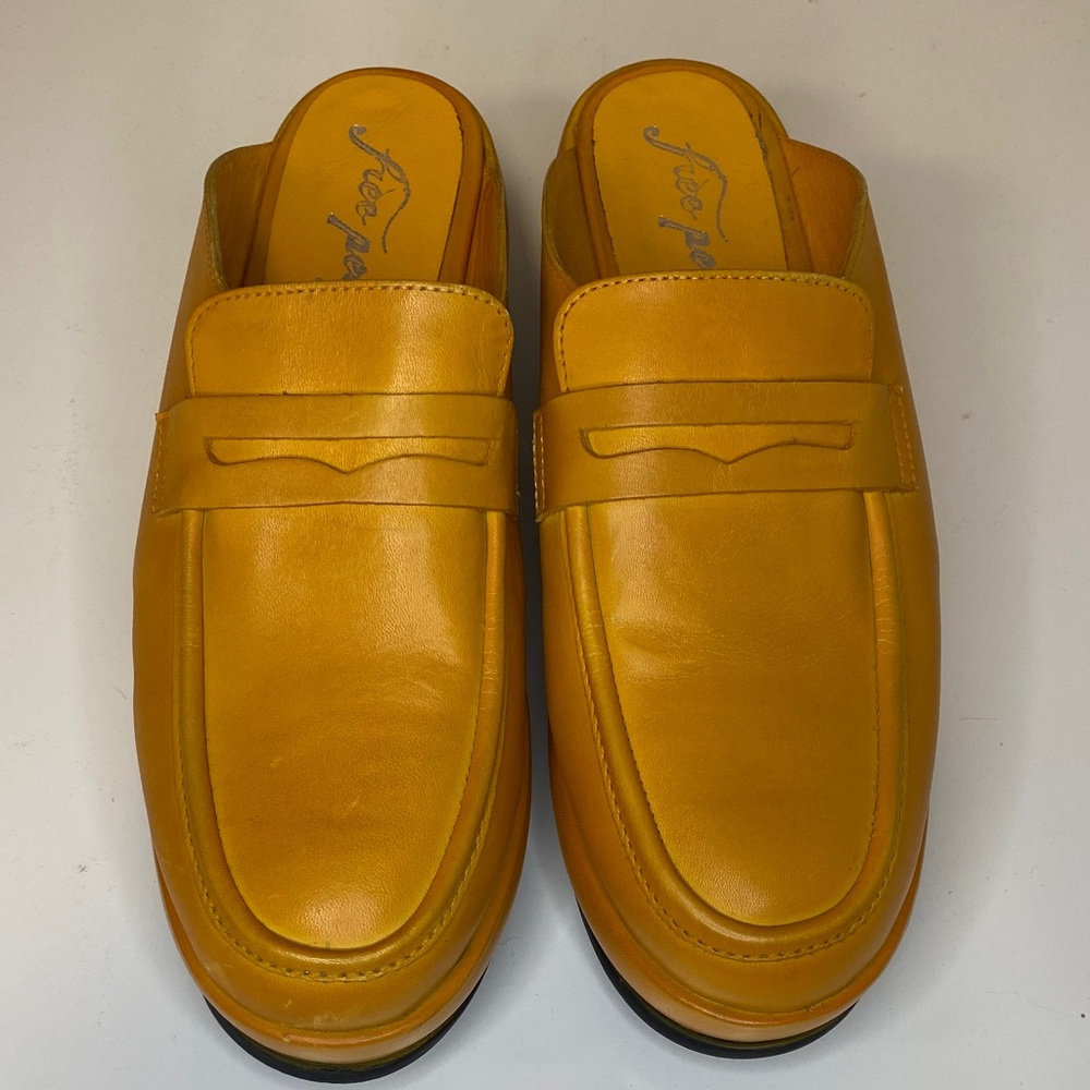 Free People Mustard Slip-On Loafers